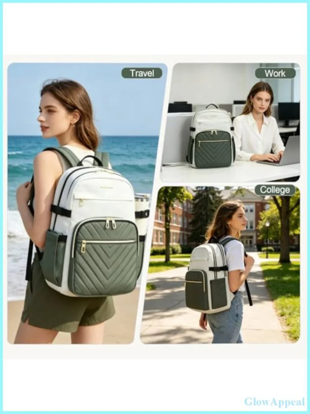 Laptop Backpack with Padded Sleeve, Multi-Compartment Travel Backpack